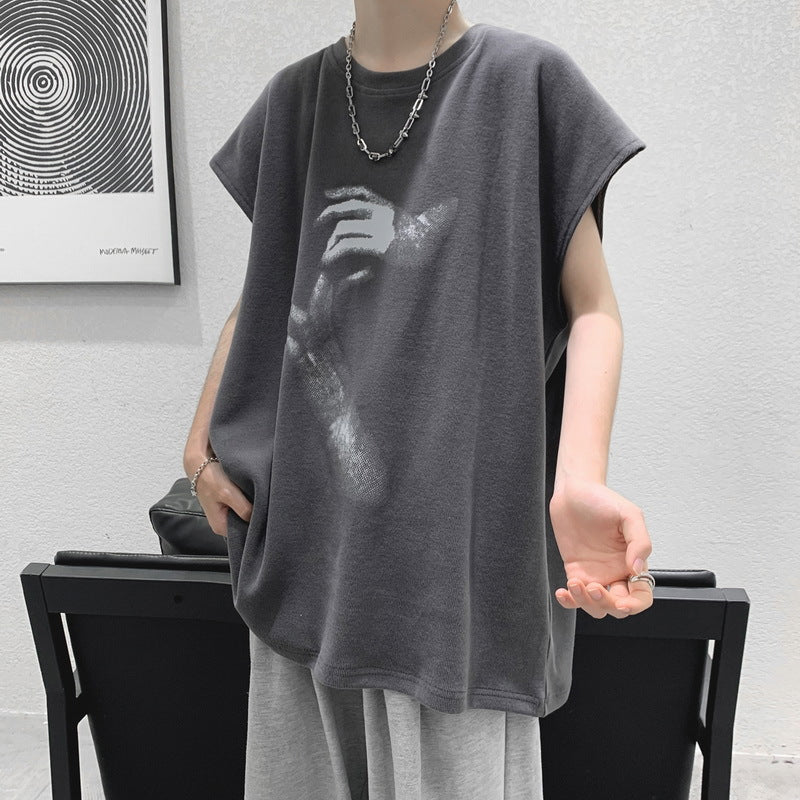 夏新作 ・メンズ・そでなしベストス・気質・半袖tシャツ・トップス・M〜5XL   4色