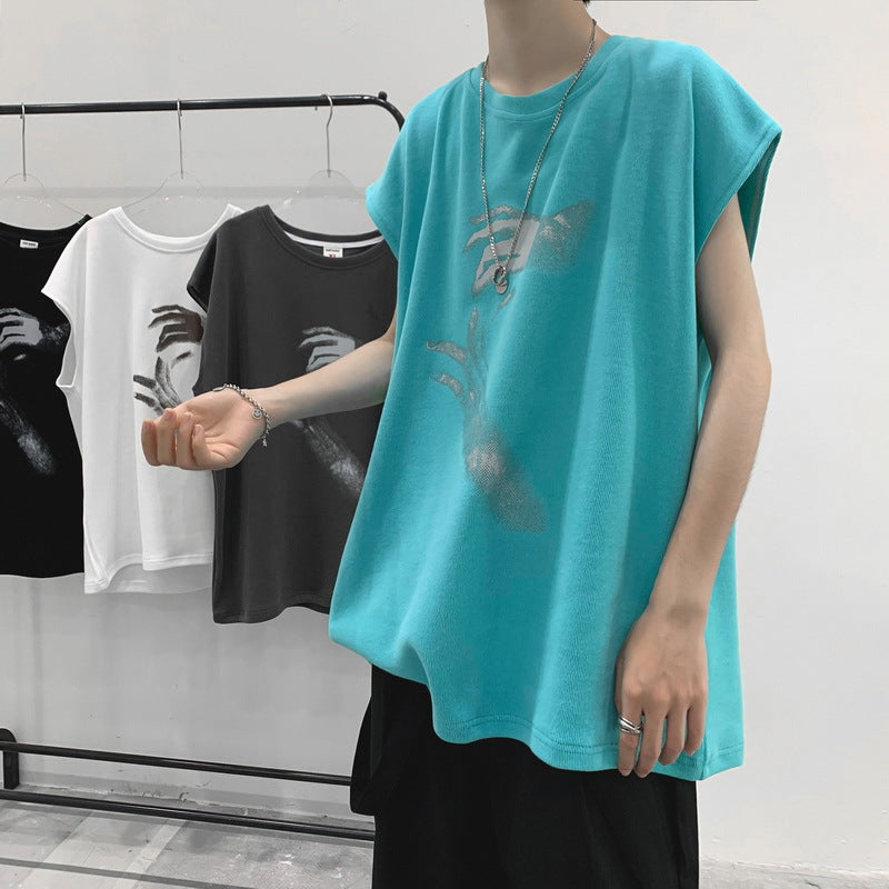 夏新作 ・メンズ・そでなしベストス・気質・半袖tシャツ・トップス・M〜5XL   4色