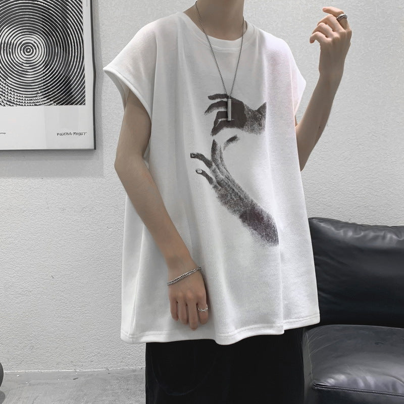 夏新作 ・メンズ・そでなしベストス・気質・半袖tシャツ・トップス・M〜5XL   4色